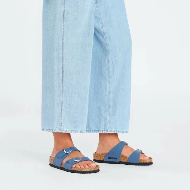 Birkenstock Sydney Vegan Element Blue Sandals Slides Size 38 US 7 - Image 2