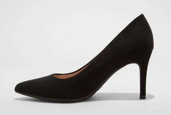 Gemma Black Pointed Toe Heeled Pumps SZ 10 - Image 2