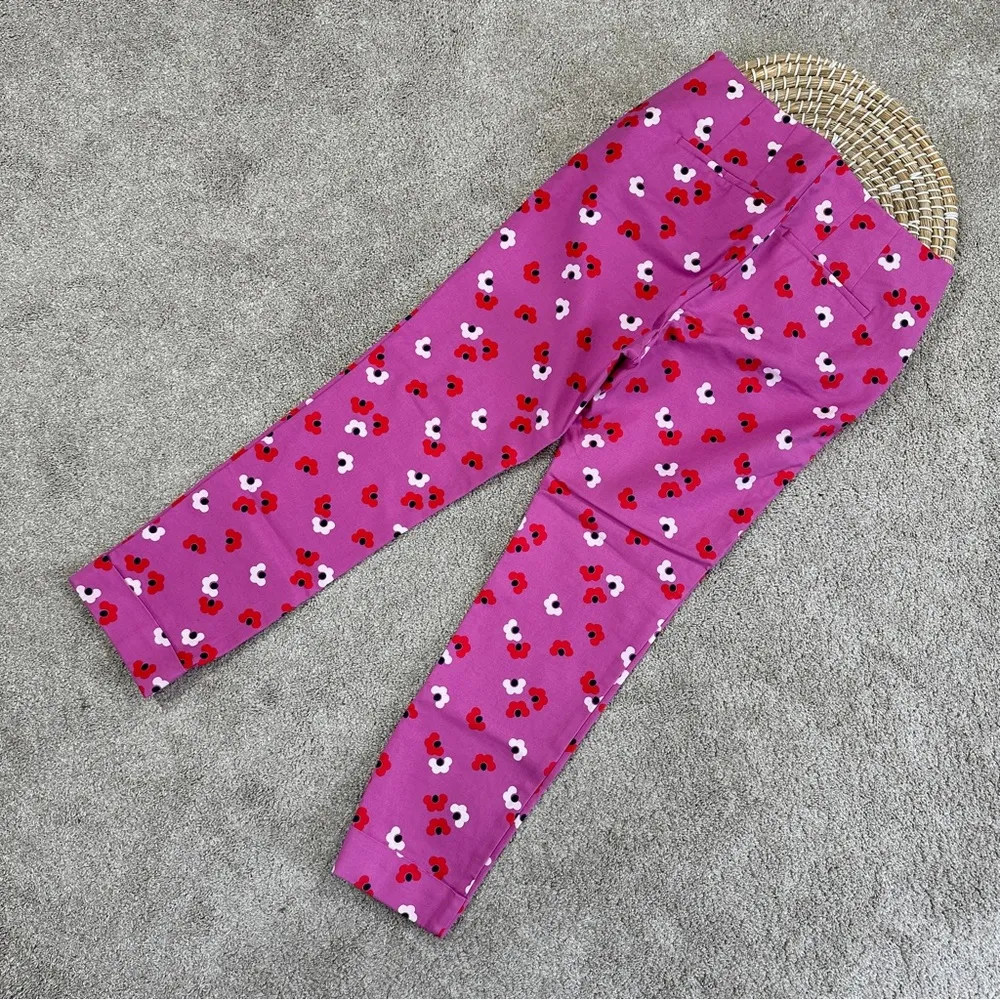 Boden Women’s Sorrento Kensington Floral Pants Trousers Mid Rise Stretch Pink 6R Size 6 - Image 7