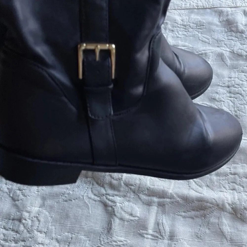 Karen Scott Women’s Deliee 2 Calf Knee-High Riding Boots Size 10 Brown Black Zip - Image 12