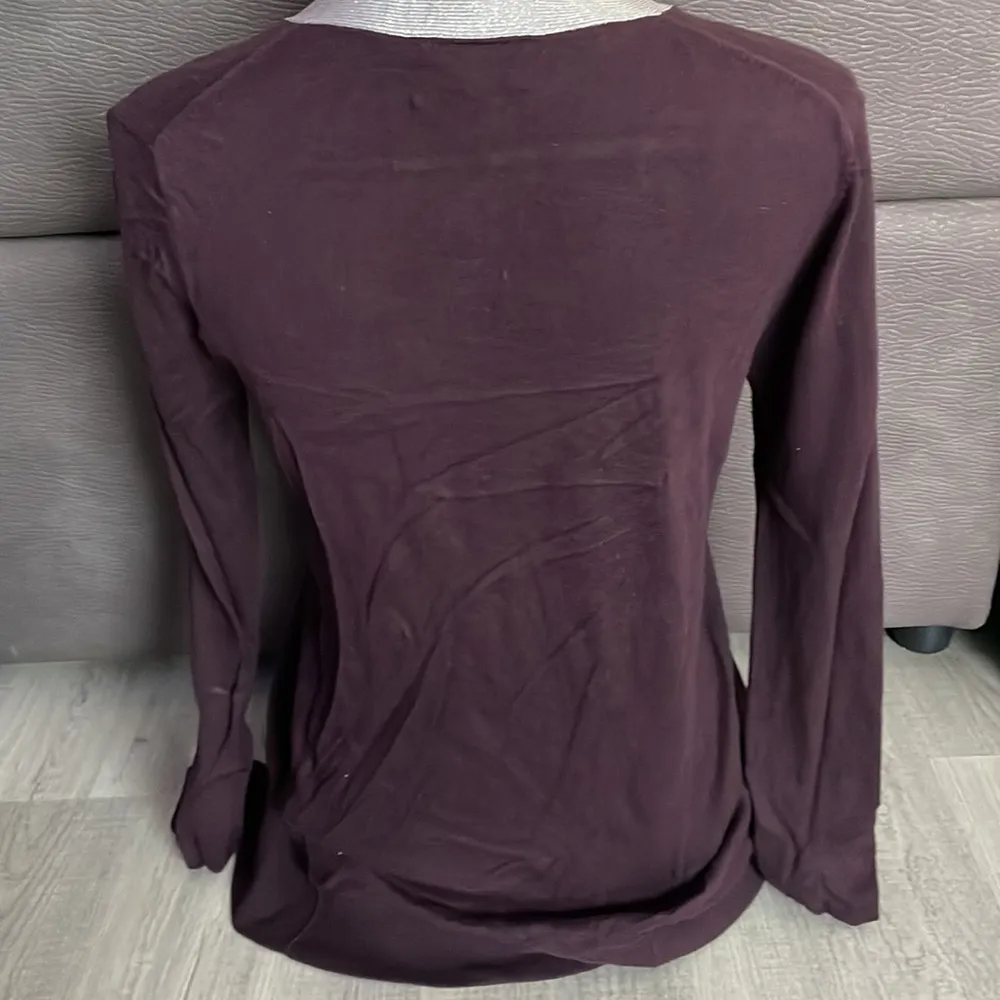 ANN TAYLOR LOFT Purple/Plum Cardigan Size Medium - Image 4