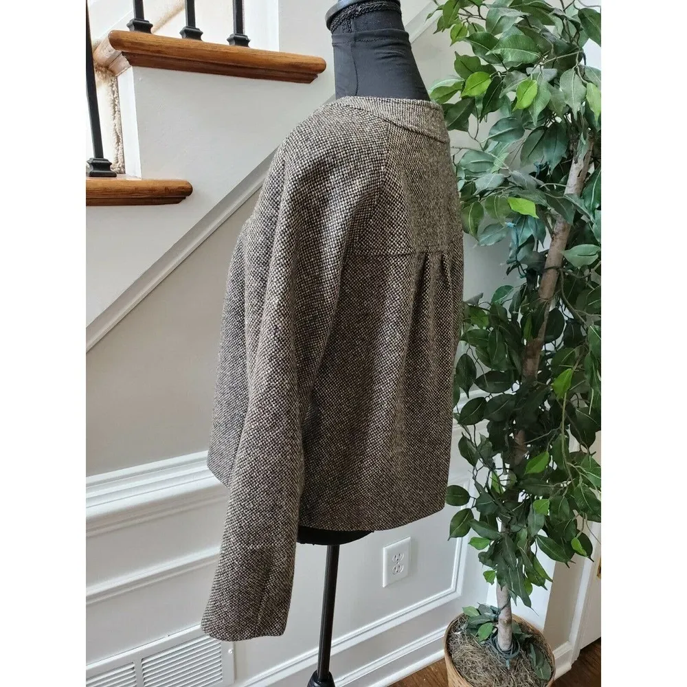 Charter Club Women's Gray Wool & Acrylic Long Sleeve Button Casual Coat Size 10 - Image 4