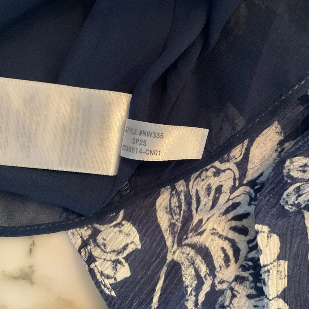 NWT Madewell Blue Floral Textured Maxi Slip Dress 8 - broken strap needs repair - Image 12