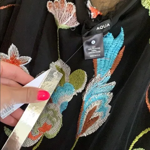 NWT  black floral mesh dress size small! - Image 4