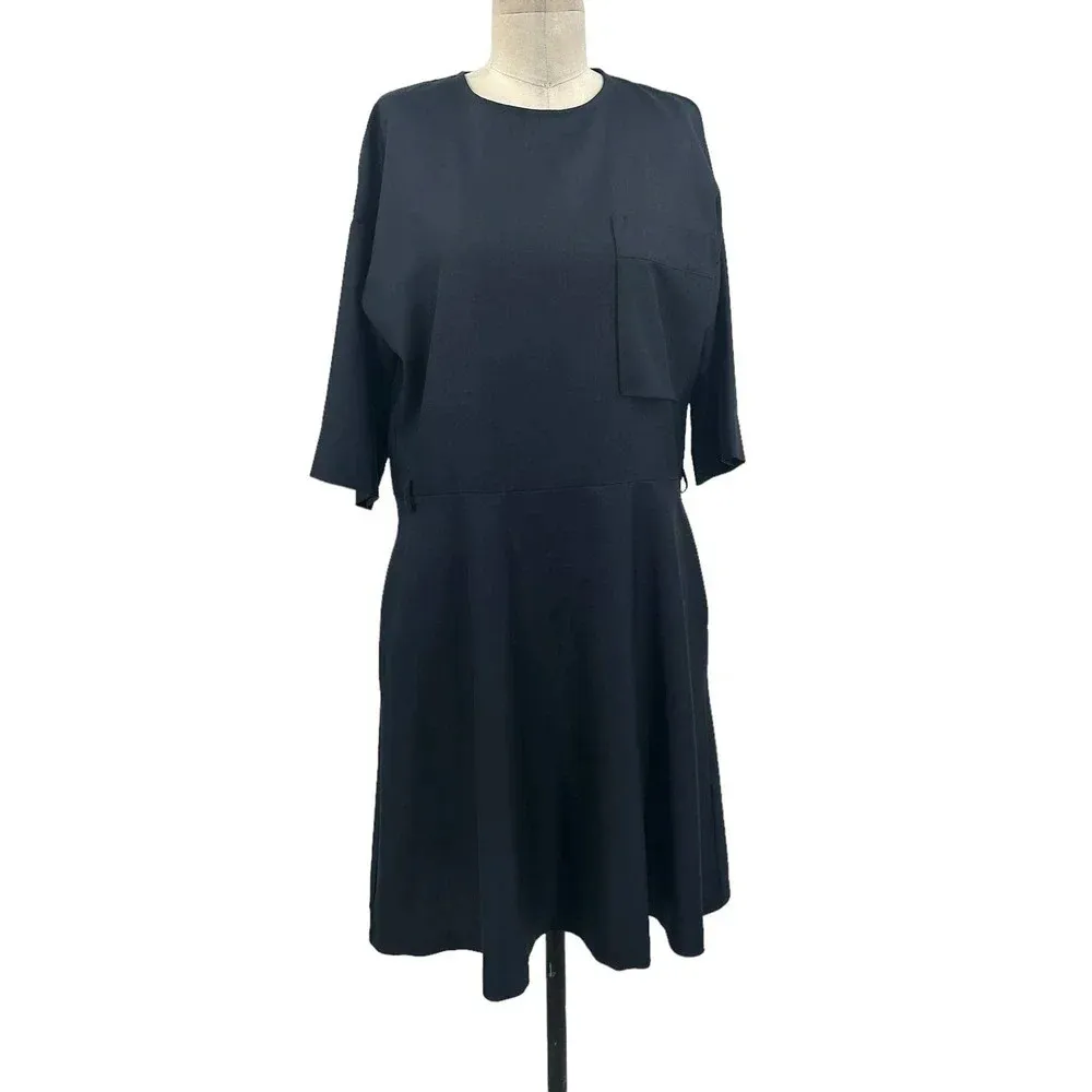 Maison Kitsuné Jade Loose Cut Dress in‎ Navy Blue Size 38 / US 6 **Flawed - Image 3