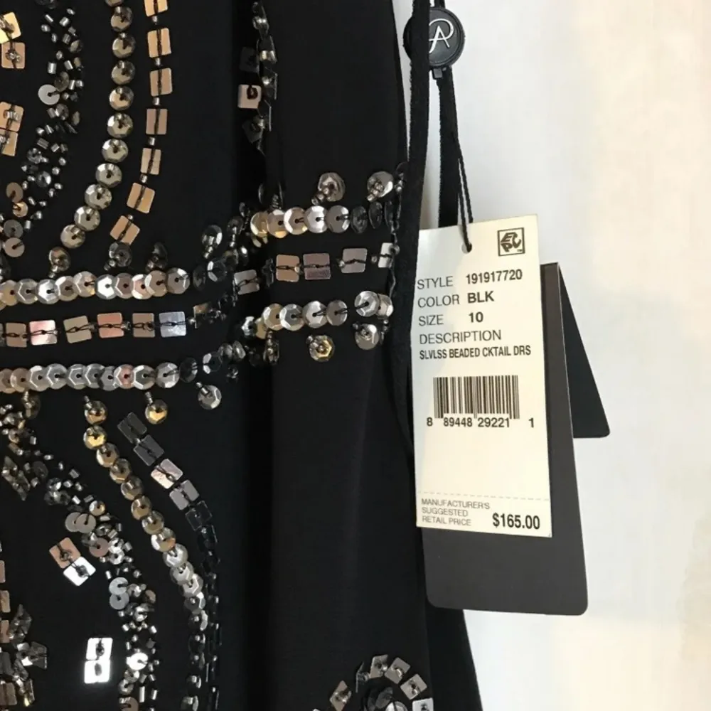 NWT Hand Beaded Cocktail Dress - Image 6