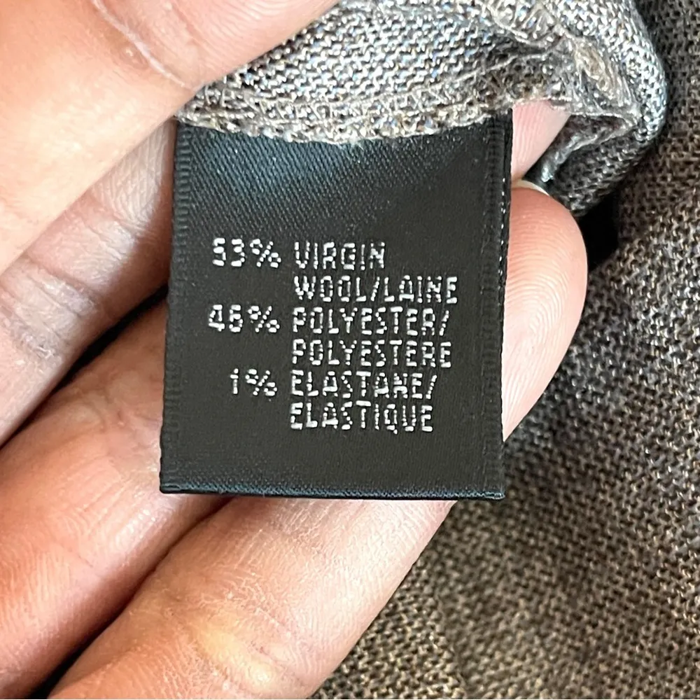 LAFAYETTE 148 NY Taupe Lightweight Wool Blend Wide Leg Trouser Dress Pants Sz 8 - Image 7