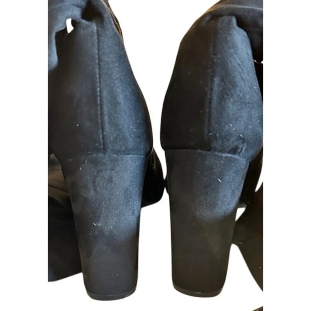 Journee Collection Vivian Wide Calf Microsuede Faux Fur Lined Boots, Size 7.5 - Image 6