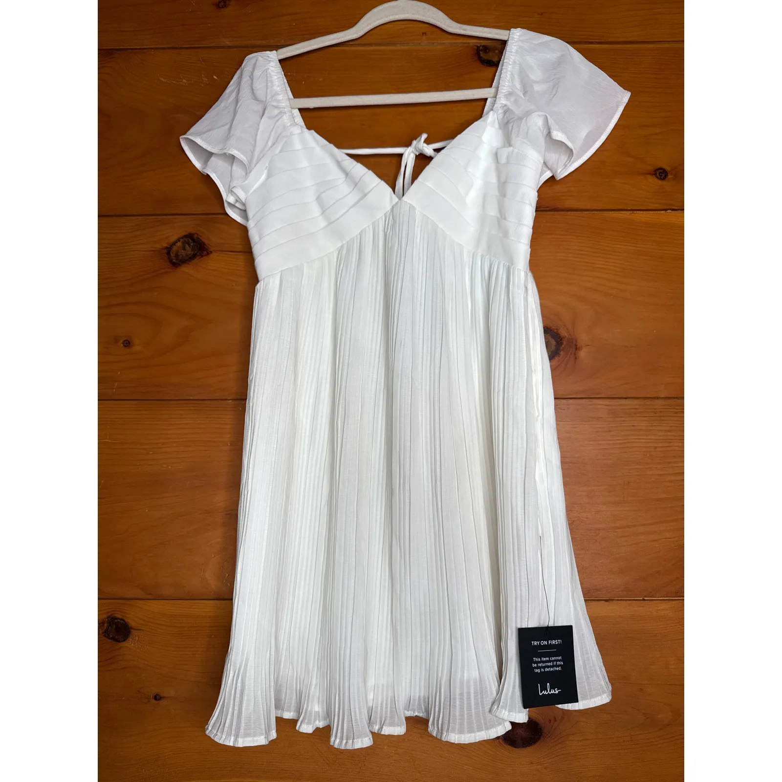 strapless open back dress Roxy Luna Flutter Sleeves Mini Dress main image 0