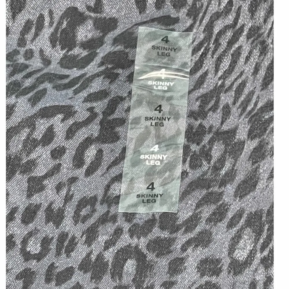 Style & Co Wild Puma Skinny Curvy Jeans Animal Print‎ Colored Denim Black Gray 4 - Image 12