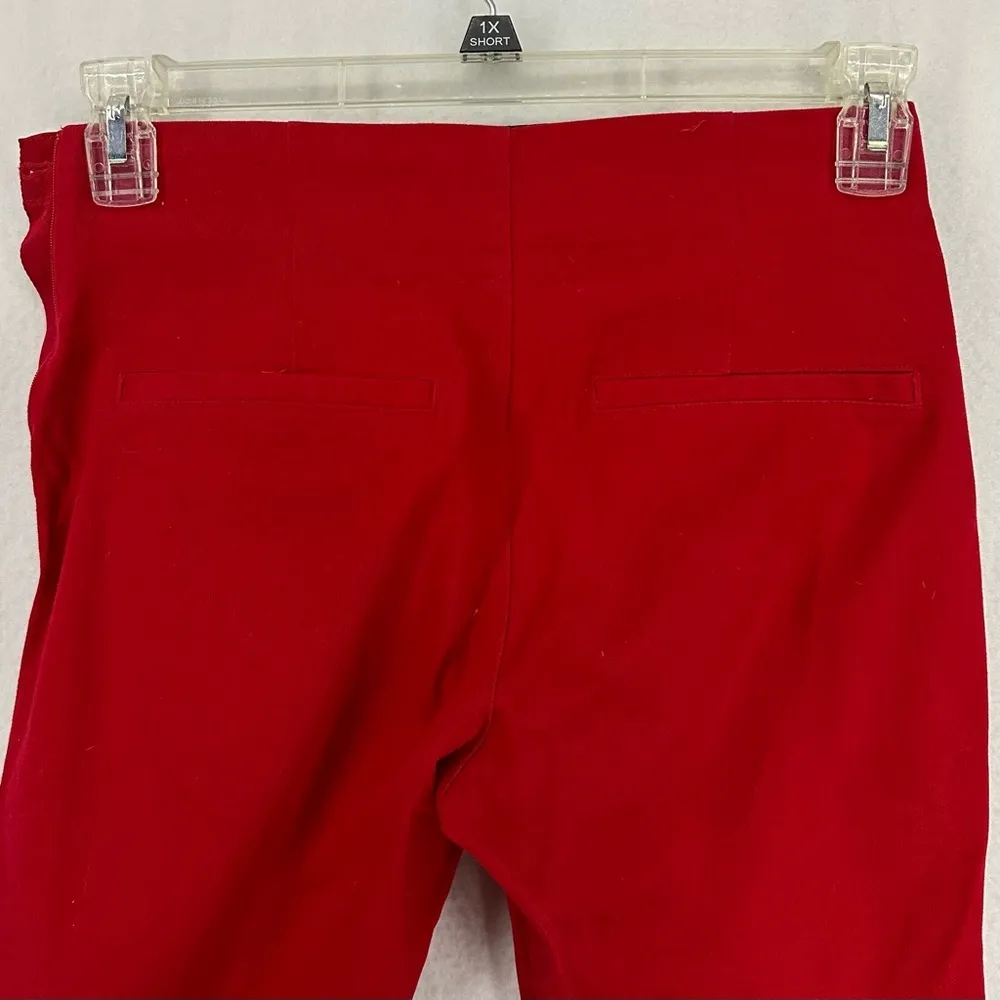 Old Navy Mid Rise Skinny Ankle Pants Womans 4 Petite Red - Image 9