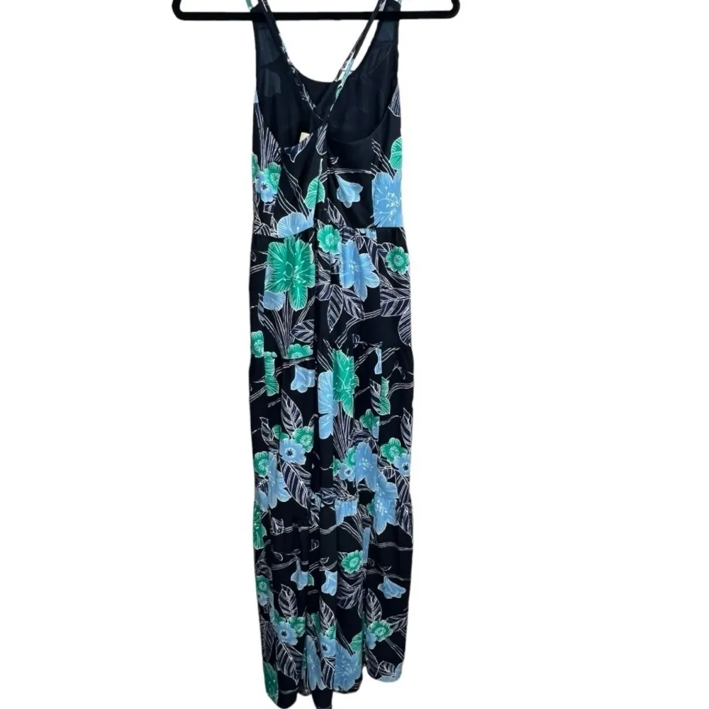 LOFT Floral Tiered Maxi Dress 00 Blue - $27 - From Michelle