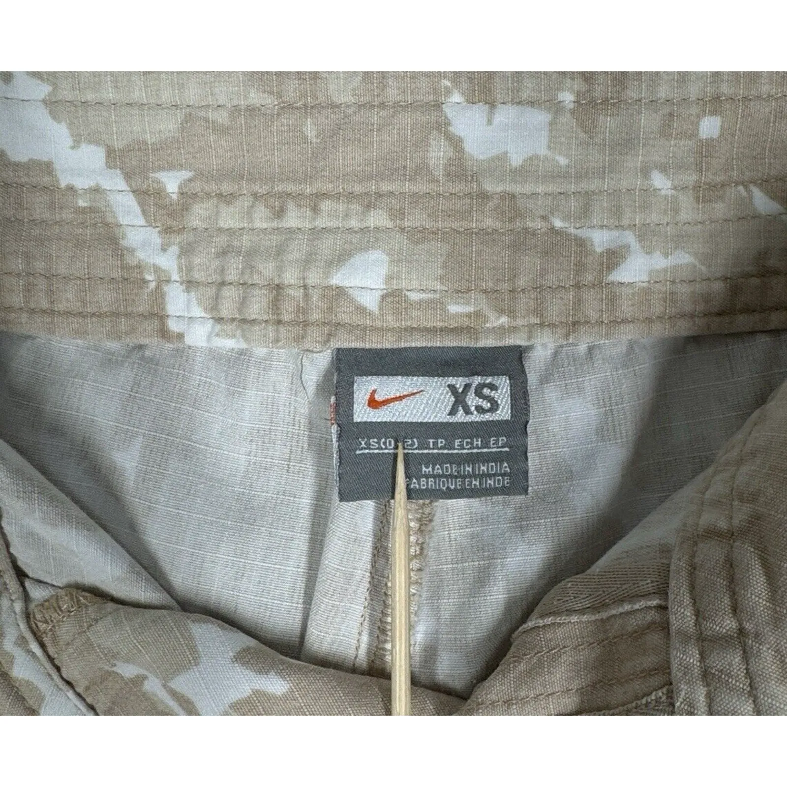 Nike Pants Womens XS Beige White Camo Capri Pants‎ Casual Utility Streetwear - Image 7