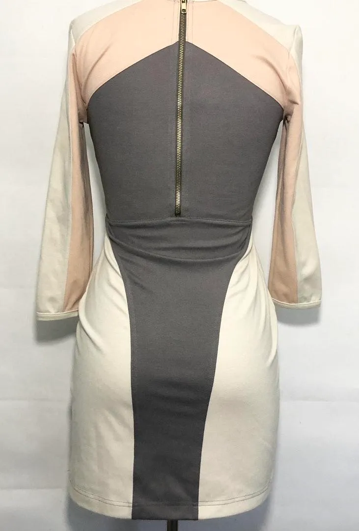 Anthro silence + noise bodycon colorblock dress - Image 2