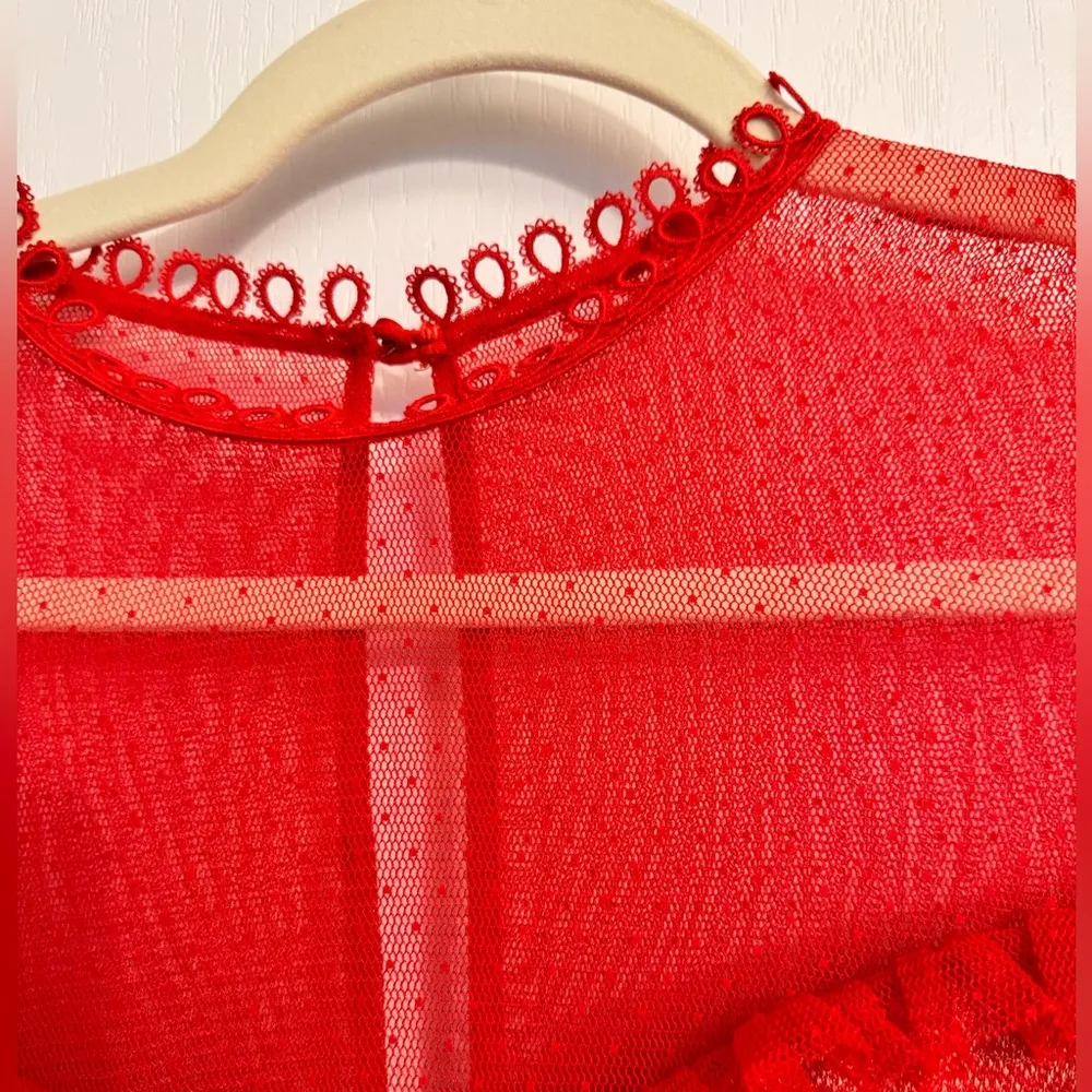 Three Floor Couture Red Dress - Image 3