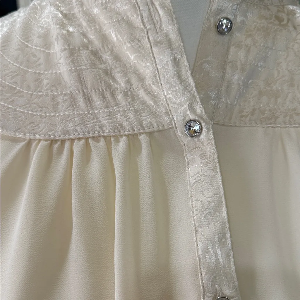 Moulinette Soeurs Anthropologie Cream Button-Down Blouse - Image 7