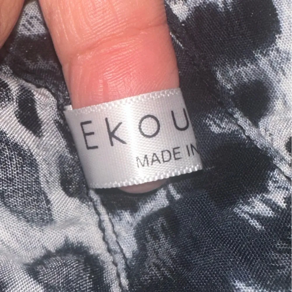 Ekouaer Long Sleeve Shirt Dress Animal Print Size XL - Image 6