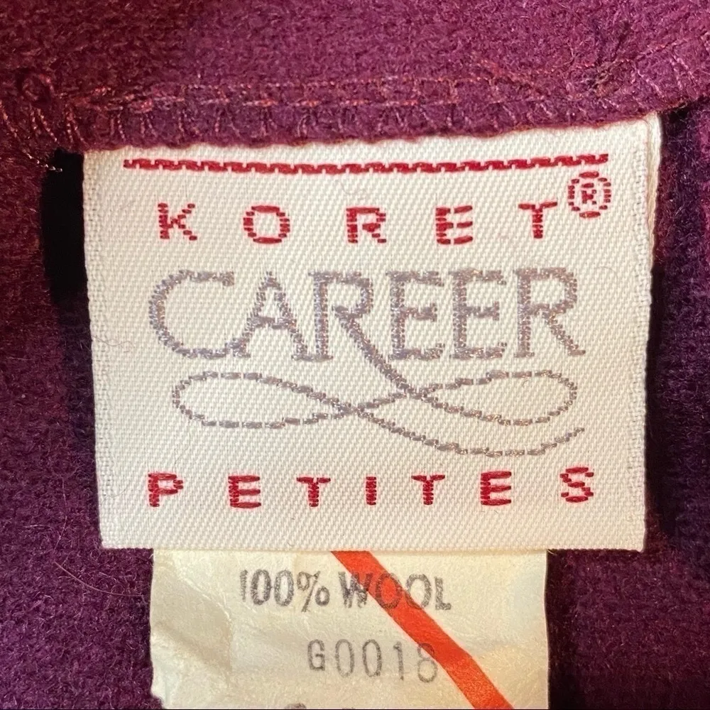 Vintage Koret Career Petites Wool Pleated Skirt Academia Preppy Size 8P - Image 12