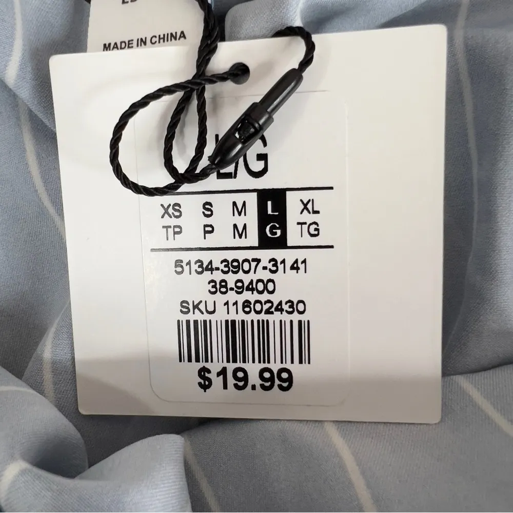 Charlotte Russe Size Large Blue Paper Bag Shorts with White Stripes with pockets - Image 5