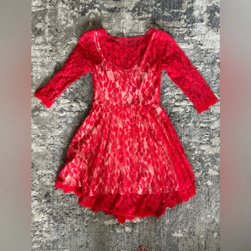 Free People Floral Mesh Lace Dress - Image 7