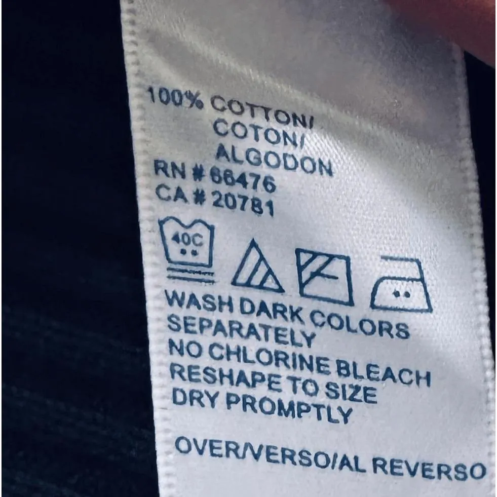 Tommy Hilfiger Ribbed Top Women's Navy Red Lace Up V Neck Preppy Sporty Size XL - Image 6