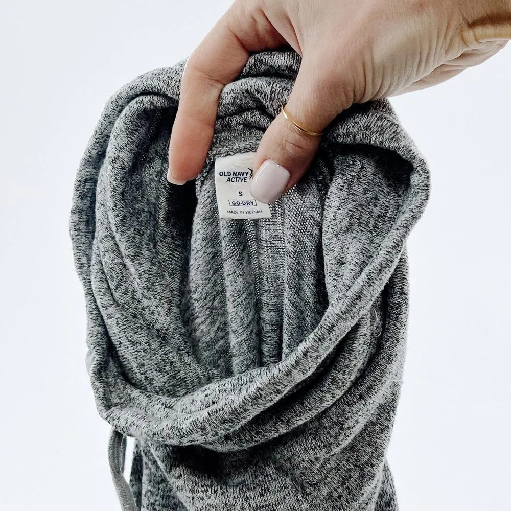 Old Navy Heathered Gray Active Long Sleeve Mock Neck Top Size Small - Image 4