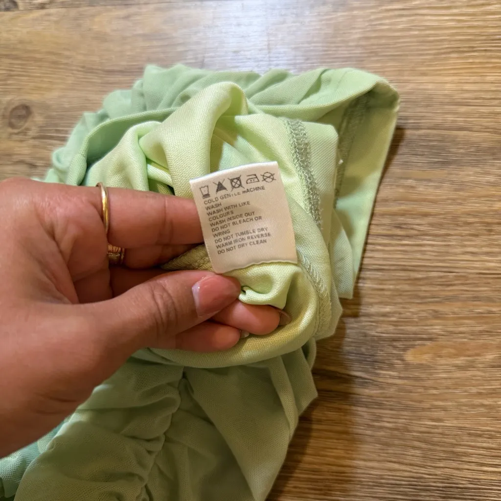 Princess Polly Strapless Ruched Bodycon Green Dress - Image 14