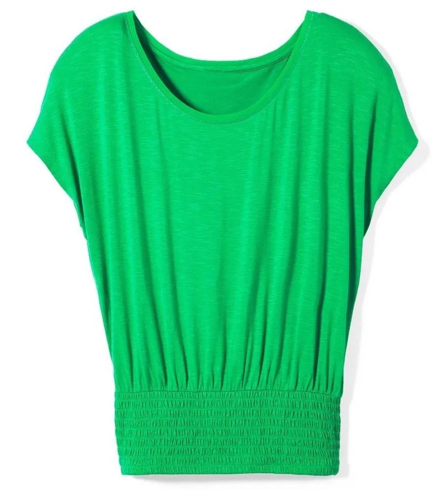 NWT White House Black Market Smocked Hem Tee Sz M - Image 6