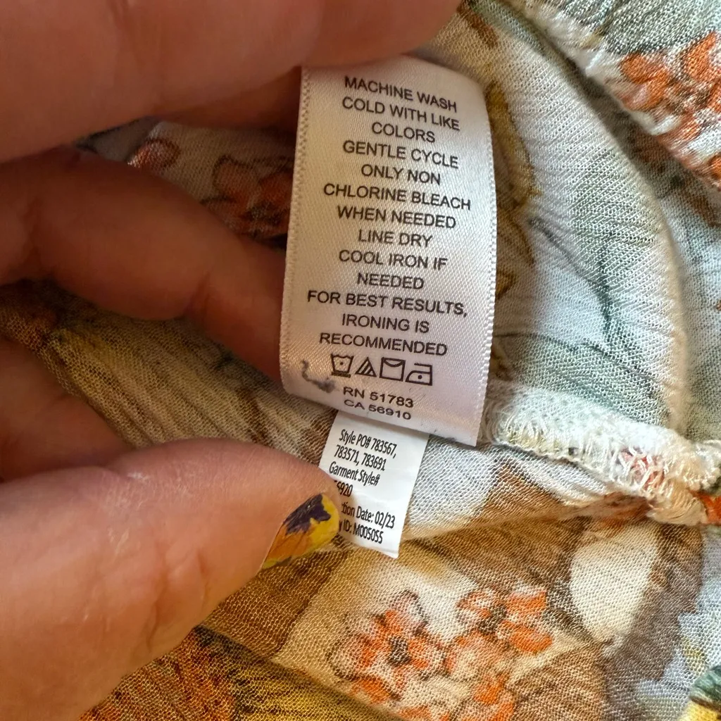 Maurices Y2k Size Large Sunflower Floral Flutter Sleeves Babydoll Top 3X - Image 9