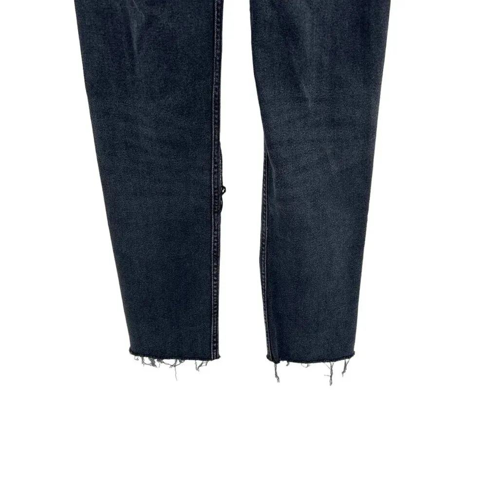 Re/Done Originals 70s Stove Pipe Jeans Faded Coal With Rips Size 23 - Image 9