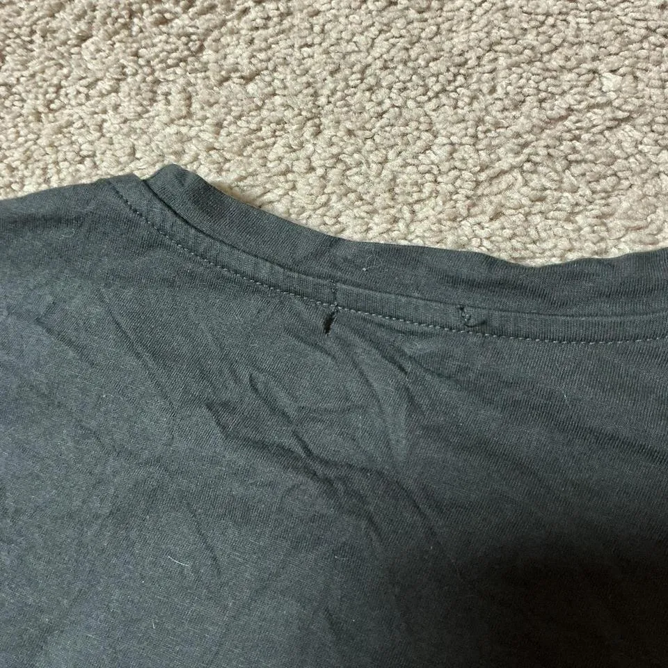 Cropped Route 66 T Shirt Women Rhinestone Fringe Black Graphic Tee Grunge - Image 4