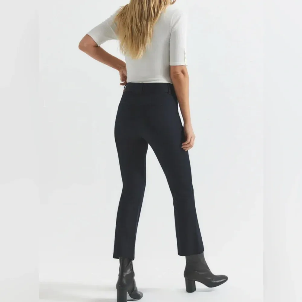 NEW Derek Lam CROSBY CROP FLARE TROUSER in Midnight blue - Image 5
