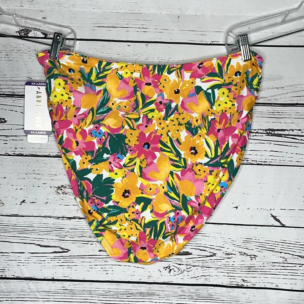 Anne Cole NWT Sz XXL Sunshine Floral Print UPF 50 Bathing Suit Swim Brief Bottom - Image 2