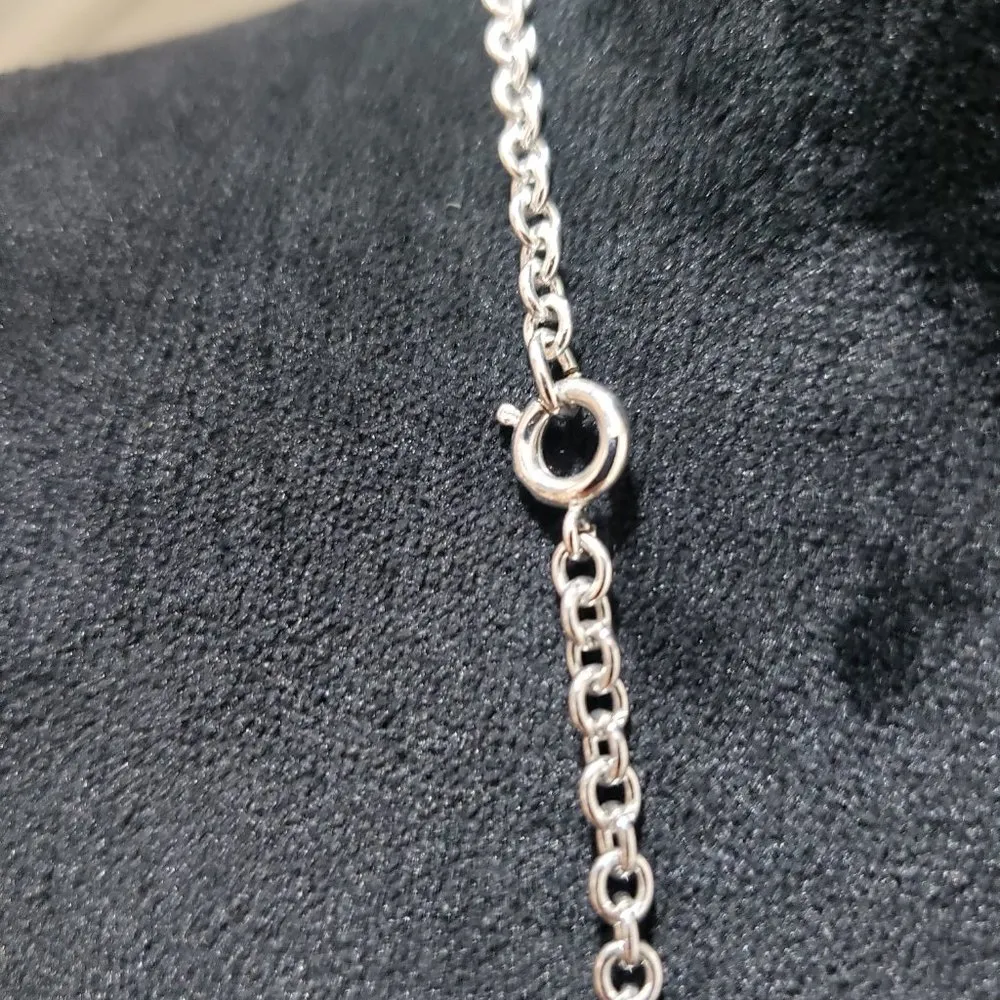 Womens Yellow Baltic Amber Stone Collar Pendant Necklace with Lobster Clasp Silver - Image 5