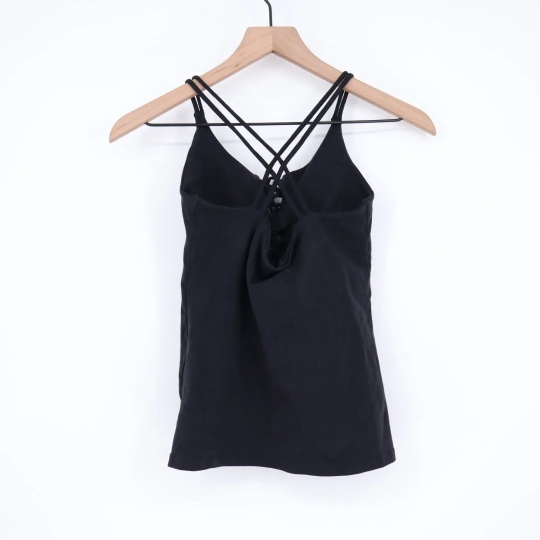 Equilibrium Activewear Black Lace Up Criss Cross Strap Tank Top Size M Size M - Image 7