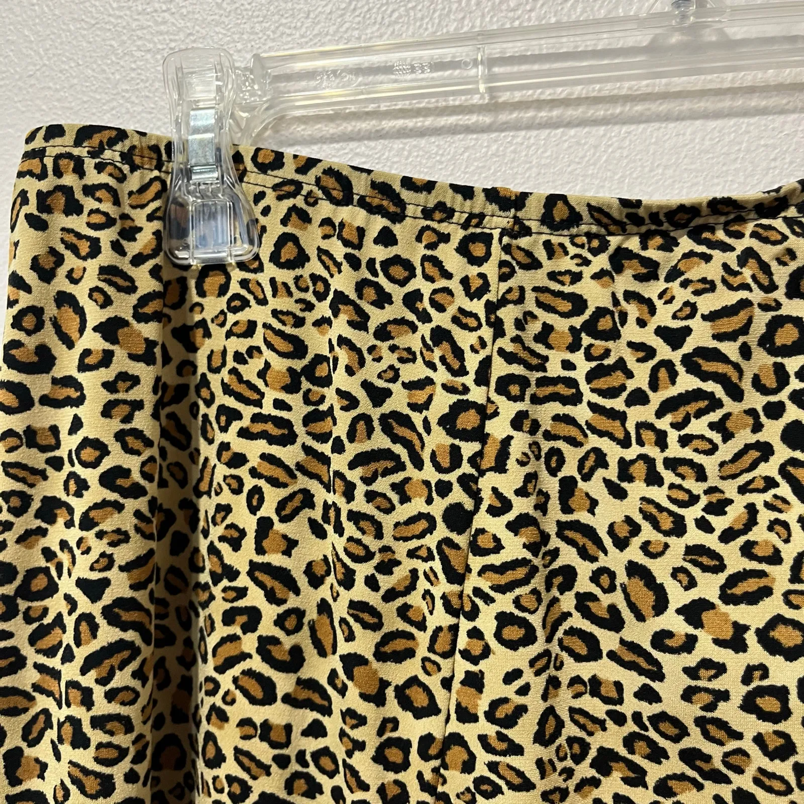 AGB Byer California Leopard Asymmetrical Skirt Size L Y2K Boho Handkerchief Black Size L - Image 8