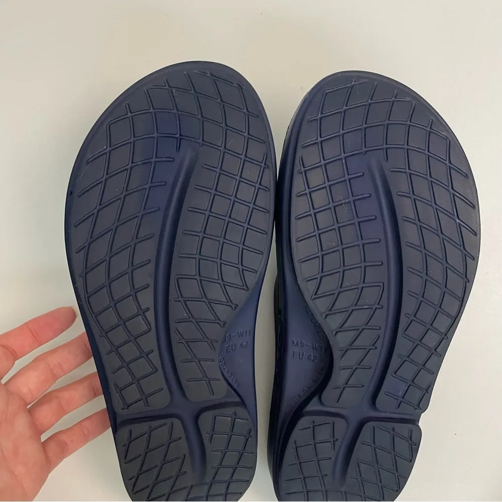 Oofos Sandals OOahh Slide Slip On Foam Comfort Support Washable Beach Blue Size 11 - Image 9