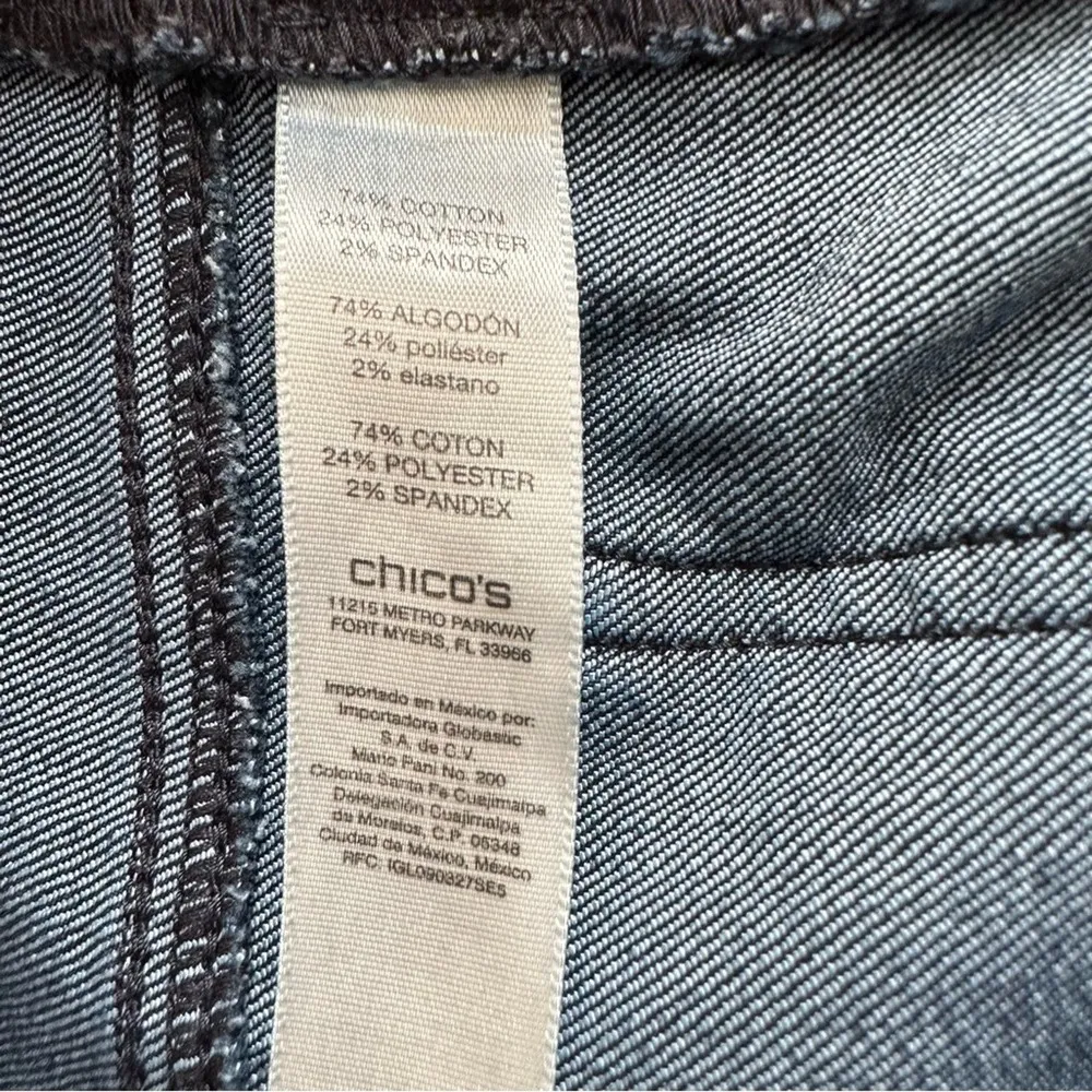 Chico’s Jeans Pants Fabulously Slimming Dark Wash Capri Denim Size 2 Chico’s 00 - Image 8