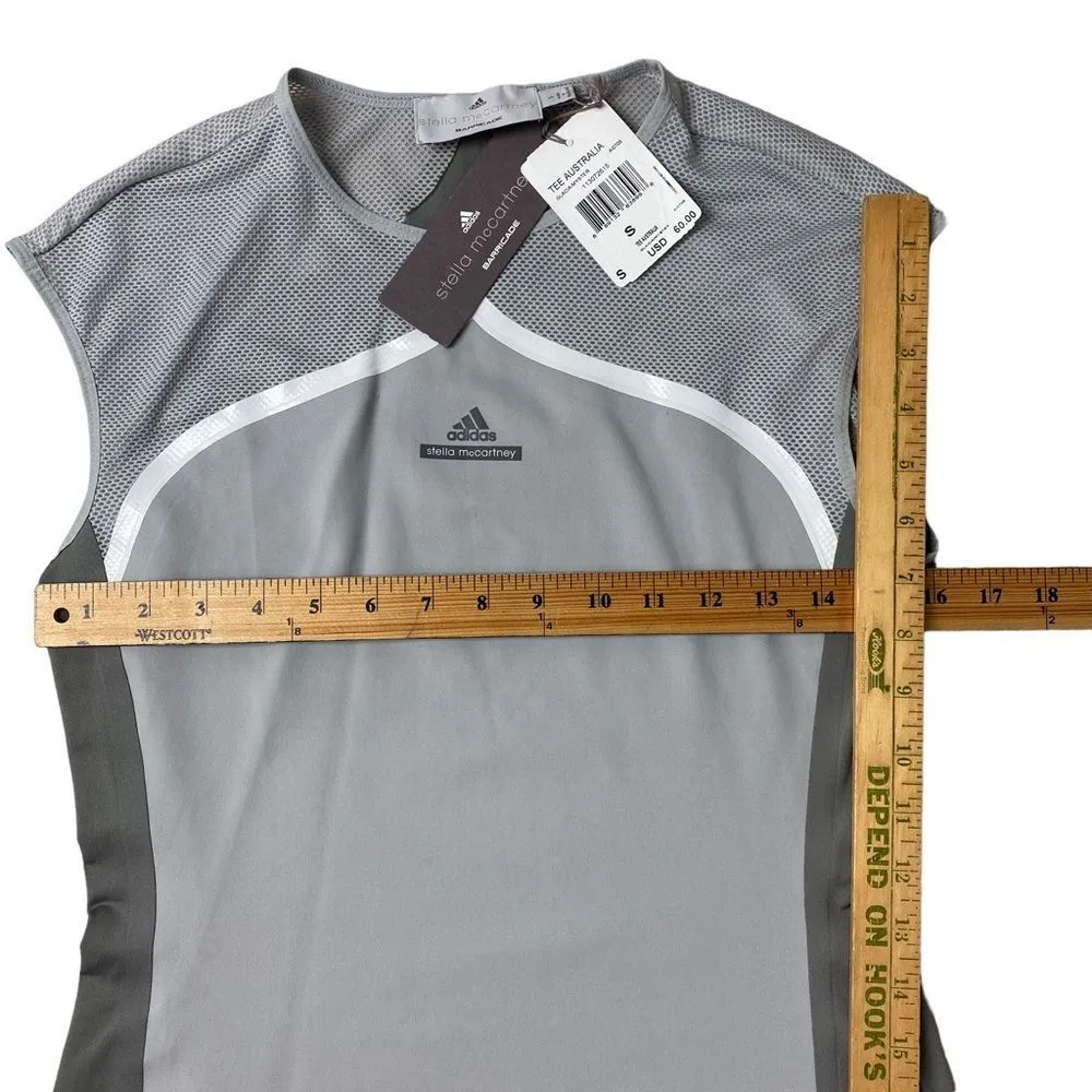 Adidas Stella McCartney Barricade Small Mesh Tank Top Grey Tee Australia - Image 9