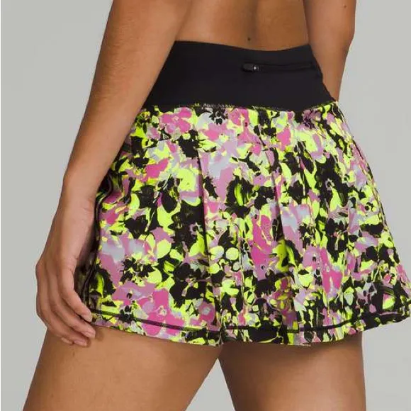 Lululemon Pace Rival Mid-Rise Skirt skort Inflected Highlight Yellow Black 8 - Image 2