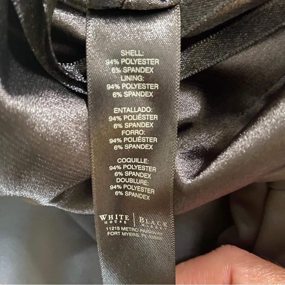 White House Black Market Black Ruched Midi Dress - Image 10