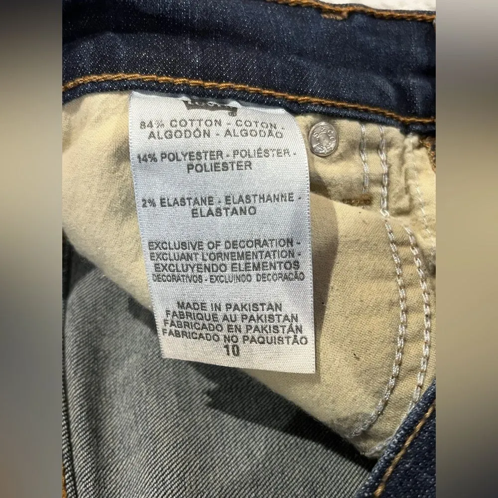 Levi's The Original Jeans Perfectly Slimming 512 Jeans Dark Blue Wash Size 10 - Image 7