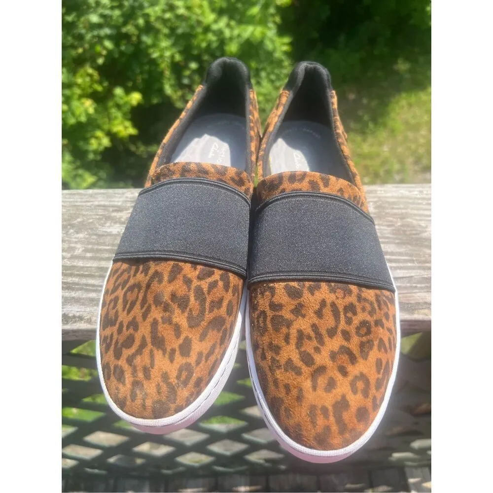 Clarks Pawley Wes Sneaker, Leopard Suede,  Women Sz 10 NWOB - Image 6