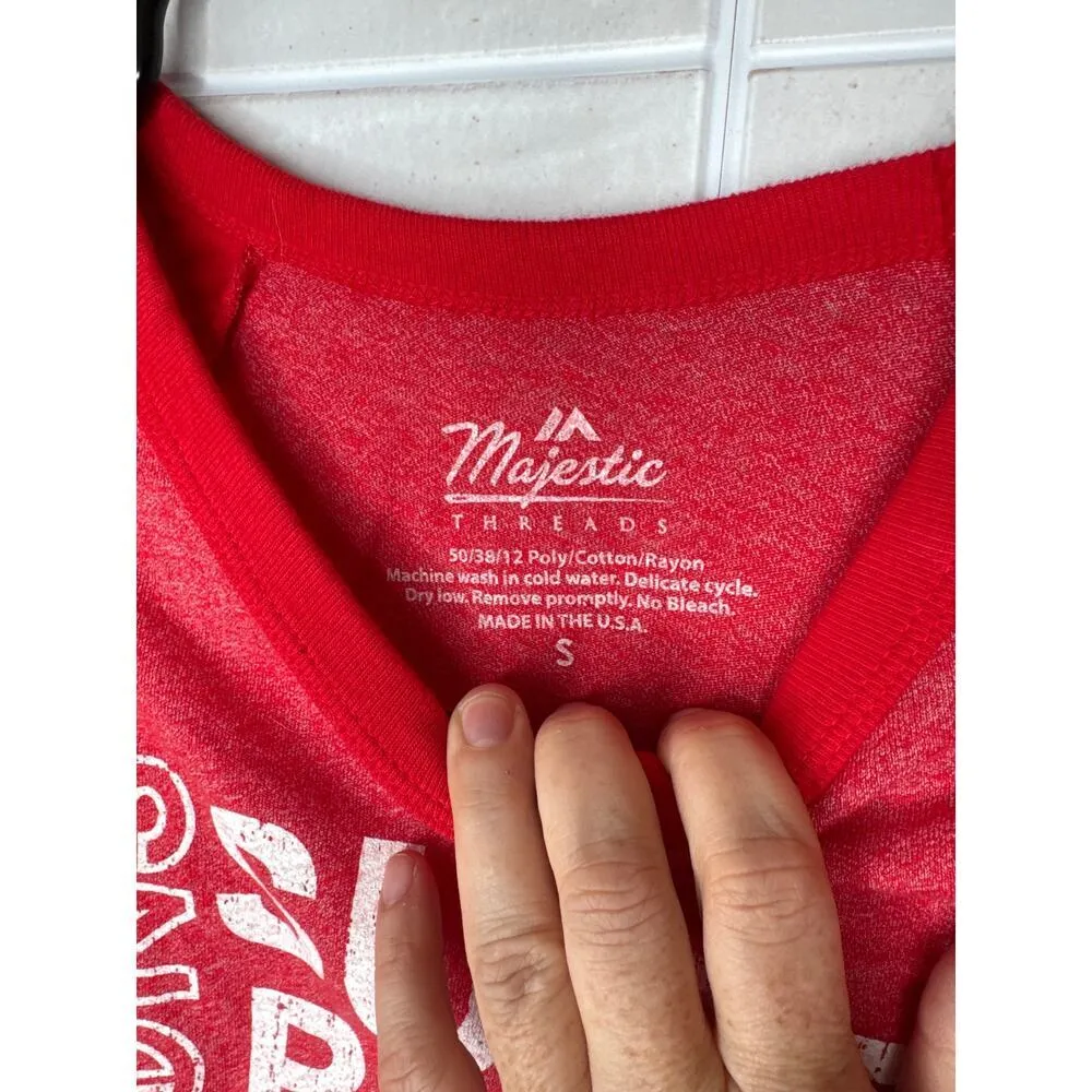 NWT Super Bowl Champions 2023 Chiefs Women’s 3/4 Sleeve Baseball Tee Red - Image 4