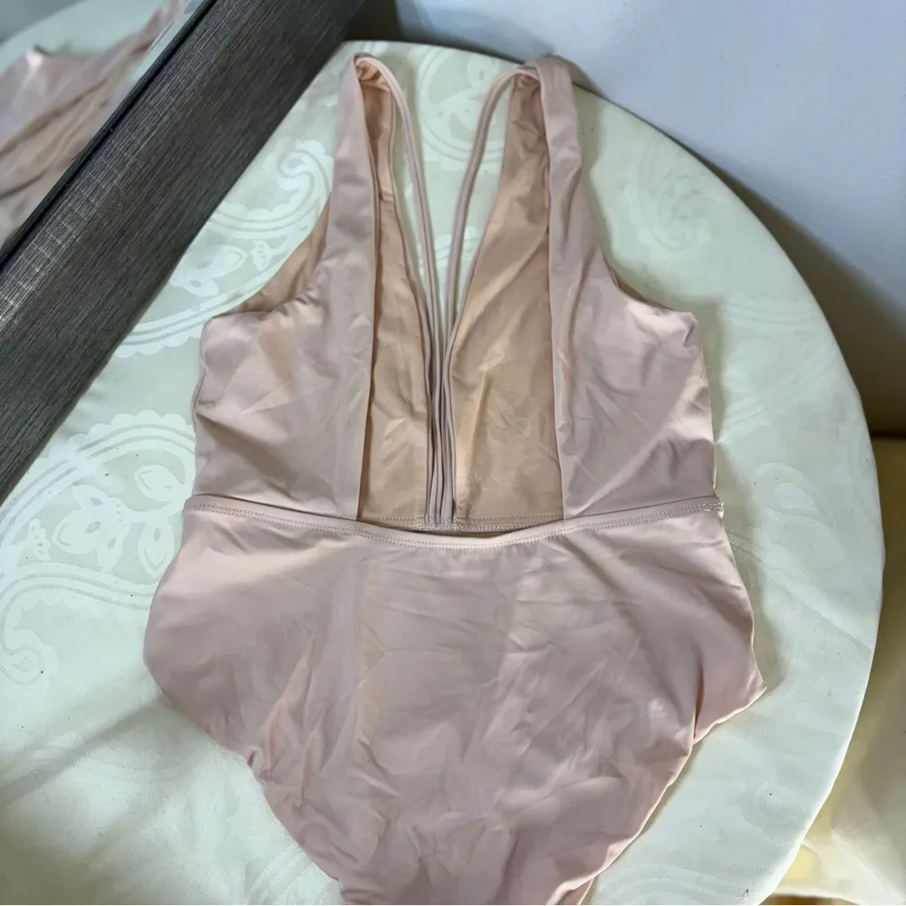 Reef kaleidoscope nude plunge front strappy swimsuit with pearl accents - Image 5