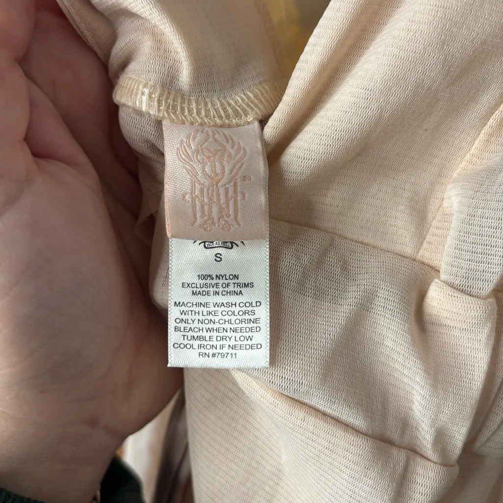 We Are HAH Free People Take A Bow Reversible Cocktail Dress Size Small Yellow - Image 7