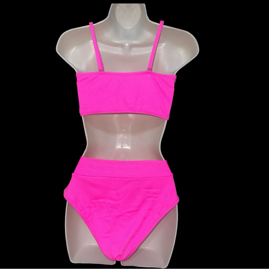 Amazon Hot Pink Women's Bikini Set - Image 2