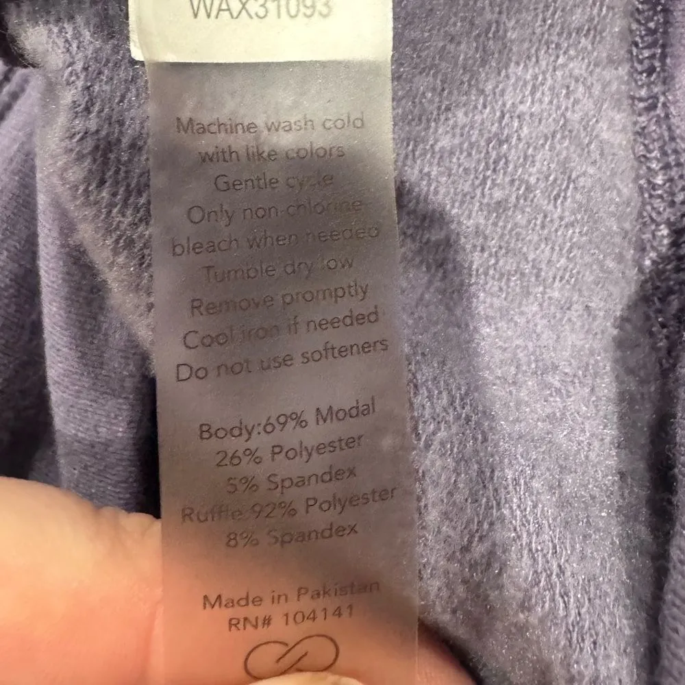 Calia Effortless Velvet Hoodie Purple Women’s Medium - Image 3