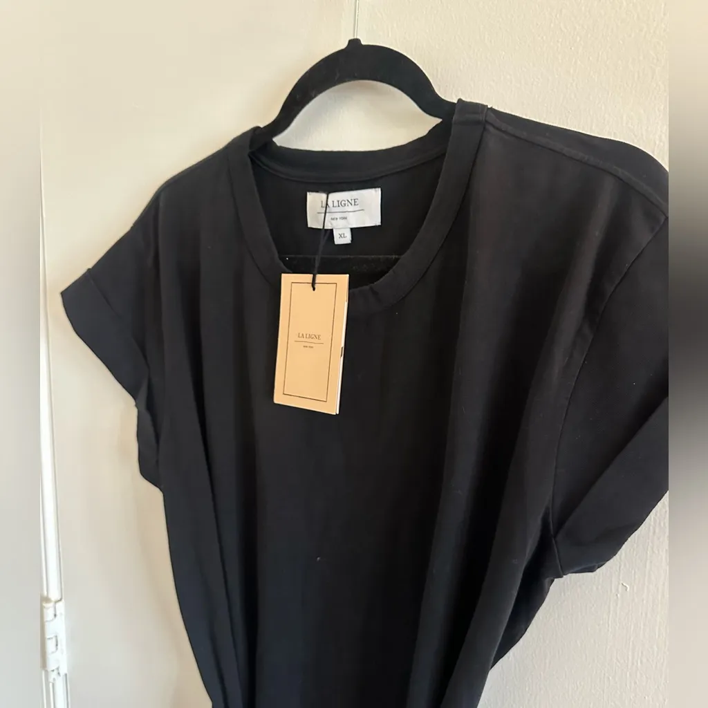 La Ligne NYC Andie Dress Elegant Black Belted Dress Size XL - Image 4