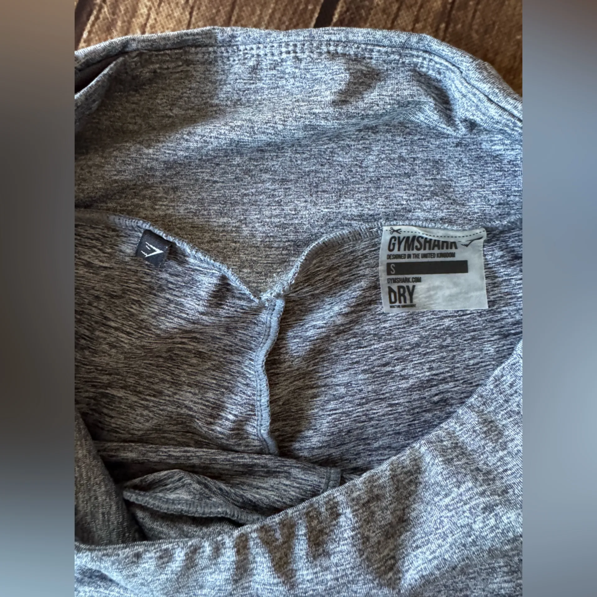 🦈 Gymshark Marl Gray Dry Sculpting Leggings Womens Size Small - Image 4